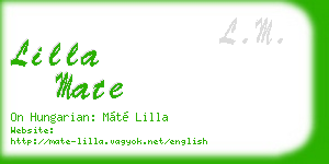 lilla mate business card